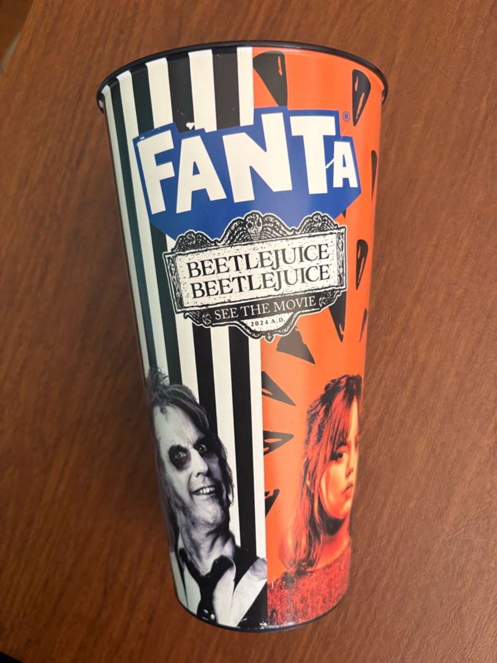 Large BeetleJuice collector’s cup.